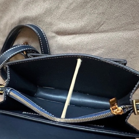 Maroon and Navy Cross body genuine leather - Picture 8 of 8